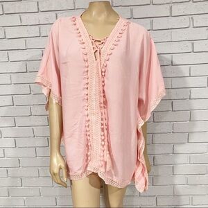 Lulla Collection By Bindya Pom-Pom Trimmed‎ Kimono